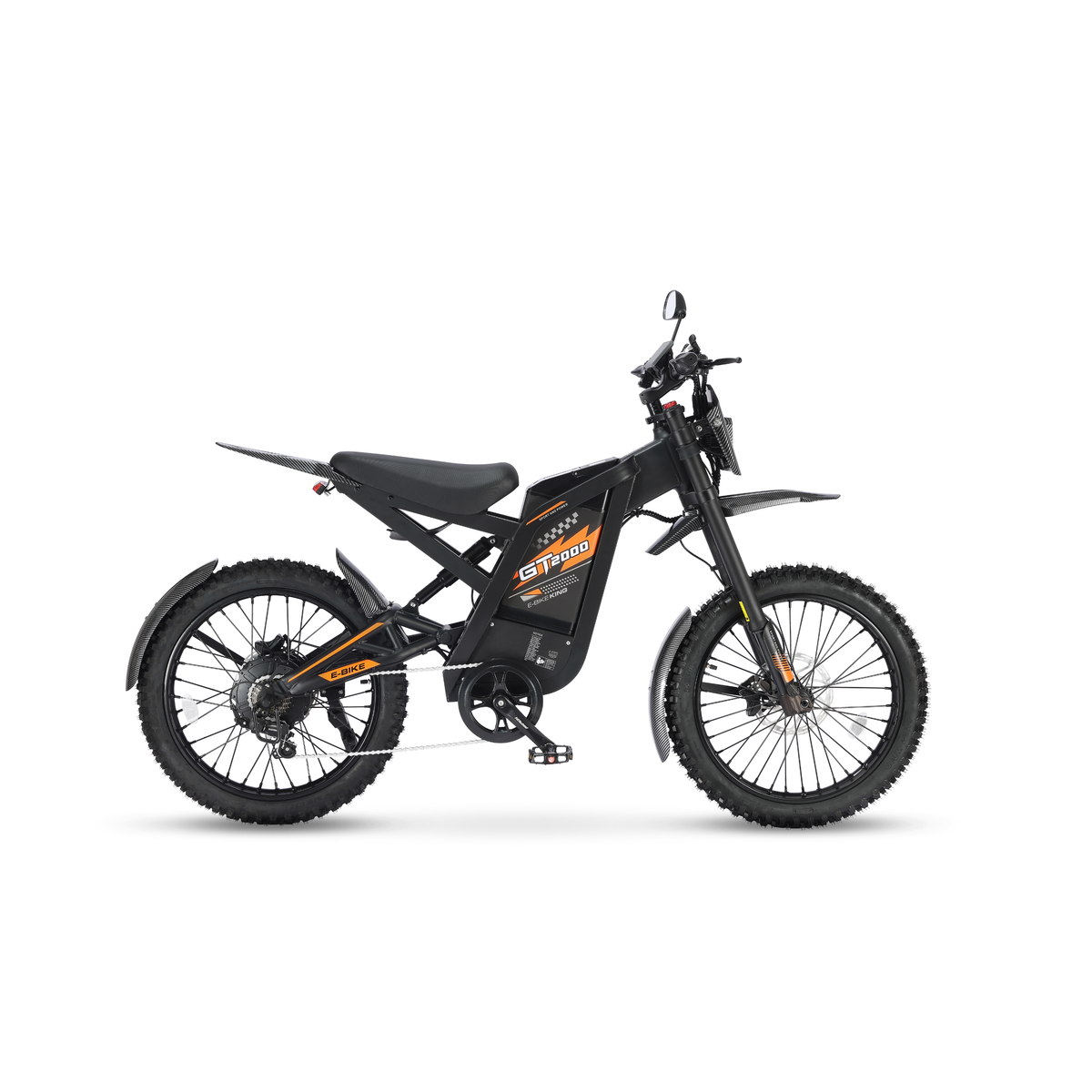 Ouxi GT2000 2.0 Fatbike in Orange, Seitenansicht