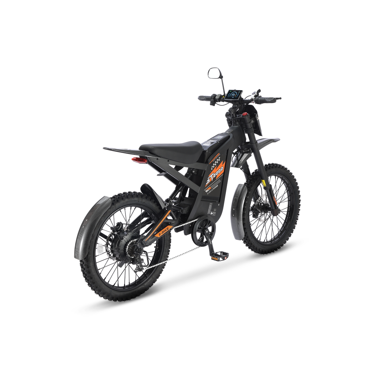 Ouxi GT2000 2.0 Fatbike in Orange, schräge Heckansicht