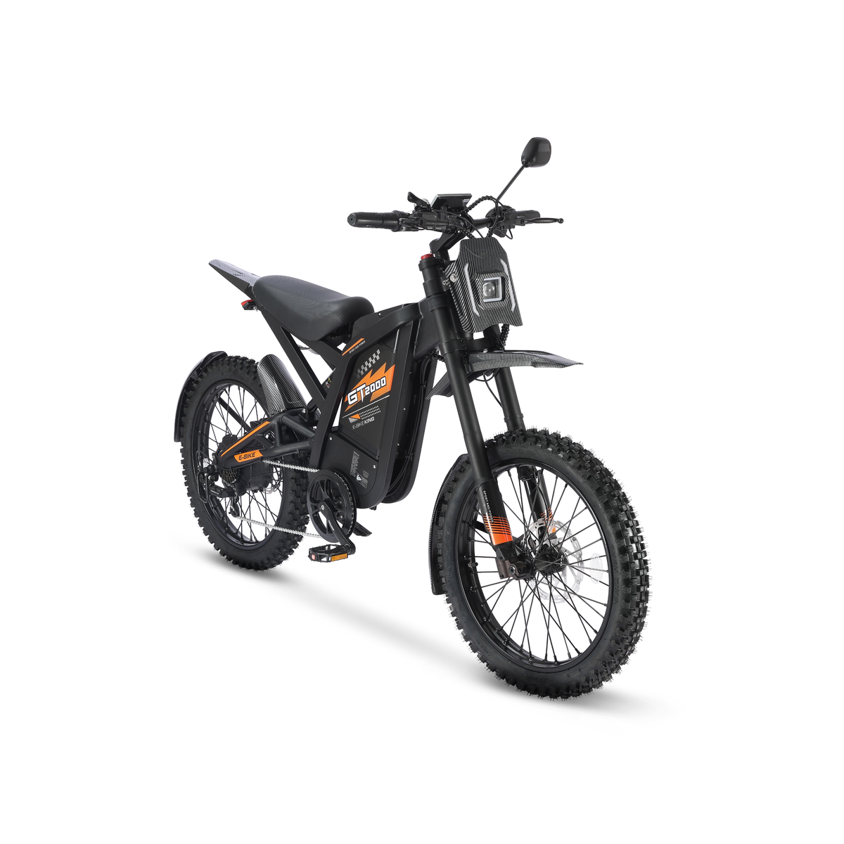Ouxi GT2000 2.0 Fatbike in Orange, schräge Frontansicht
