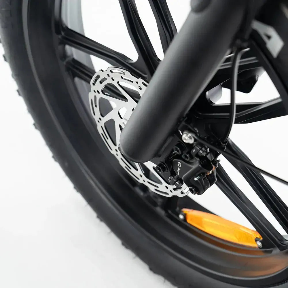QMWheel V20 Pro fatbike in donkergrijs, productfoto 9
