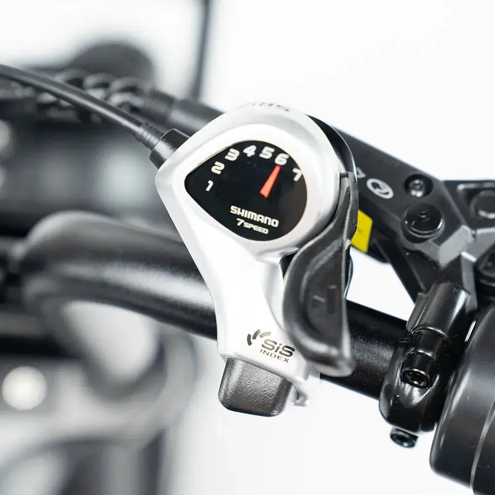 QMWheel V20 Pro fatbike in lichtgrijs, productfoto 6