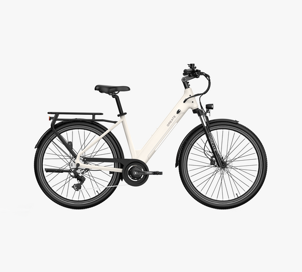Qreate City Air e-bike in crème, zijaanzicht