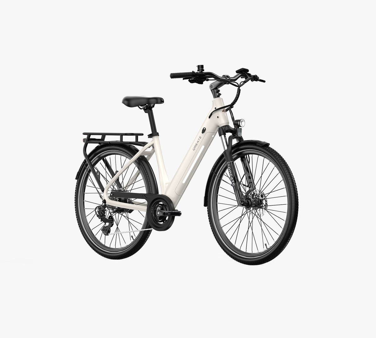 Qreate City Air e-bike in crème, andere kant