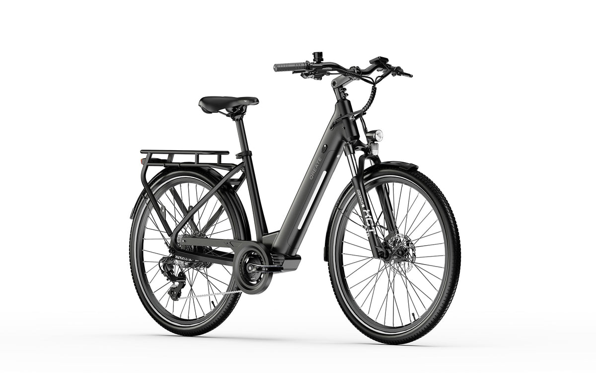 Qreate City Pro e-bike in zwart, andere kant
