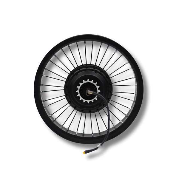 QMWheel V20 Mini 1.0 Motor + Hinterradfelge, Schwarzer Motorstecker
