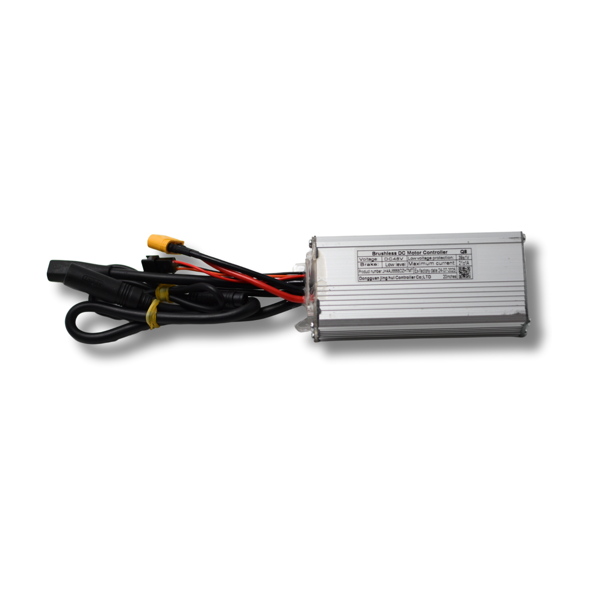 Ouxi Q8 controller begrensd 21A rode motorstekker, foto 1: bovenkant met kabels