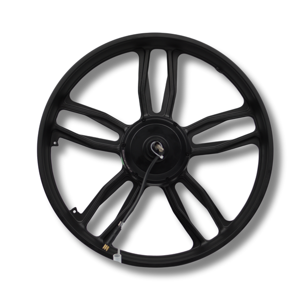 QMWheel Fatbike Motor + Hinterradfelge 250W, Schwarzer Motorstecker