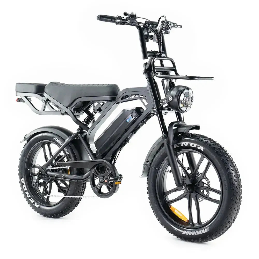 QMWheel V20 Pro fatbike in zwart, productfoto 3