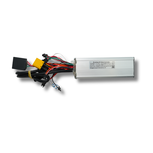 Ouxi GT16 controller origineel 48V 28A, foto 1: bovenkant met stekkers