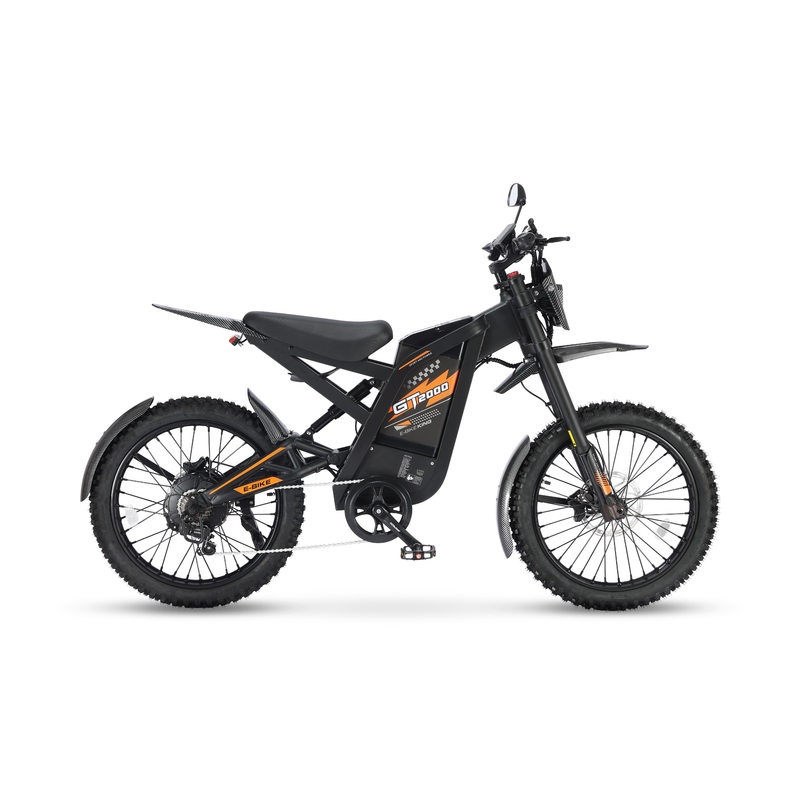Ouxi GT2000 Fatbike in Orange, Seitenansicht