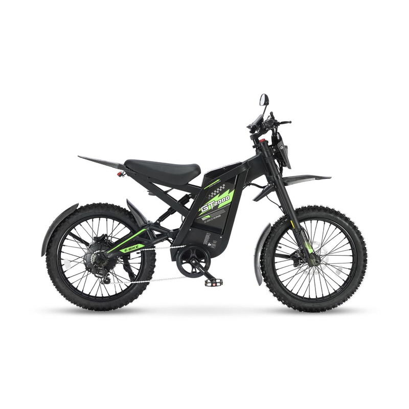 Ouxi GT2000 2.0 fatbike in green, side view