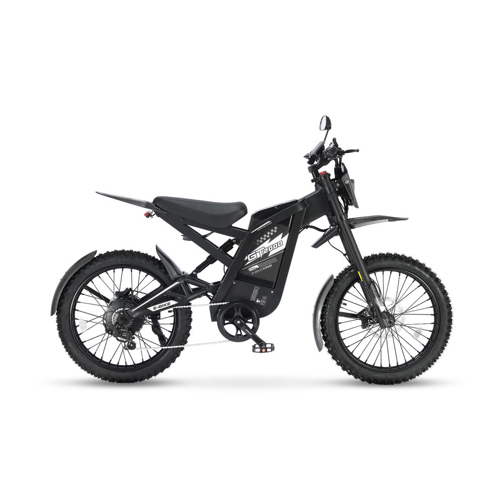 Ouxi GT2000 2.0 fatbike in black, side view